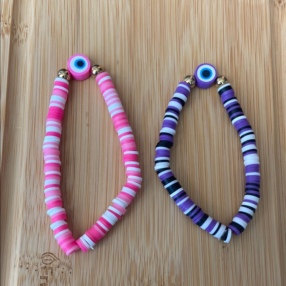 Colorful Beaded Kids Bracelets Set